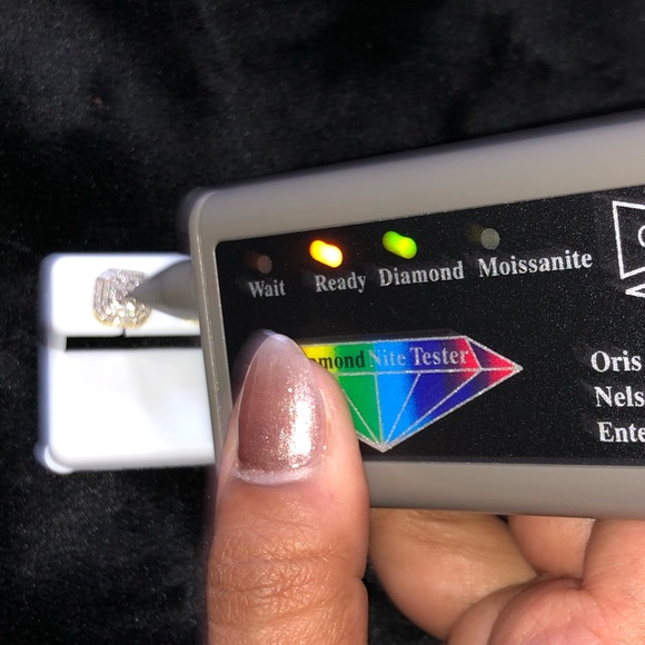 Huge sale! 1/2ct REAL DIAMOND square earring NOT FAKE! Custom made beautiful WOW - Picture 5 of 10